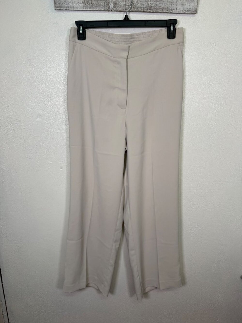 Quince Stretch Crepe Classic Trouser Pants Sand 14/30 Office Career Neutral